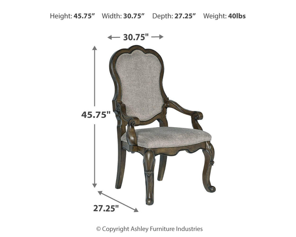 Maylee Dining Chair (Set of 2) - Dark Brown (7)