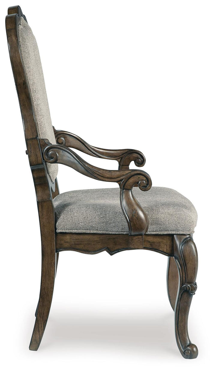 Maylee Dining Arm Chair - Dark Brown (4)