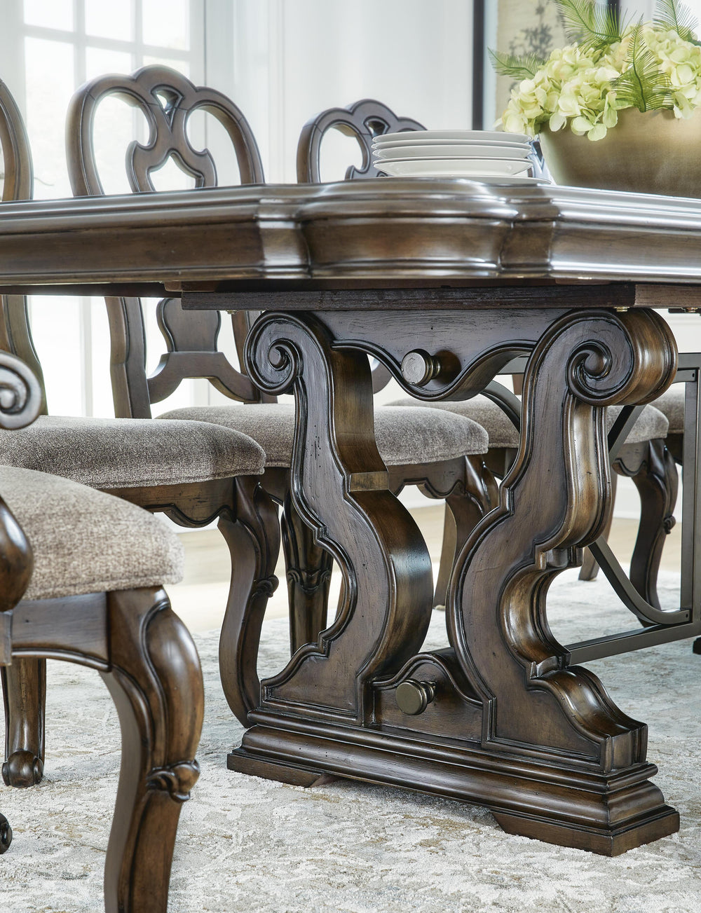 Maylee Dining Extension Table - Dark Brown (9)