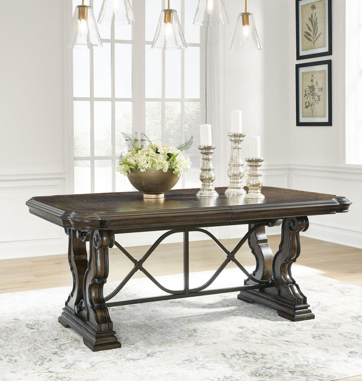 Maylee Dining Extension Table - Dark Brown (7)