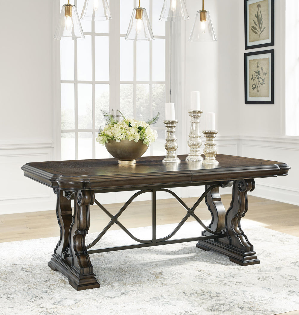Maylee Dining Extension Table - Dark Brown (7)