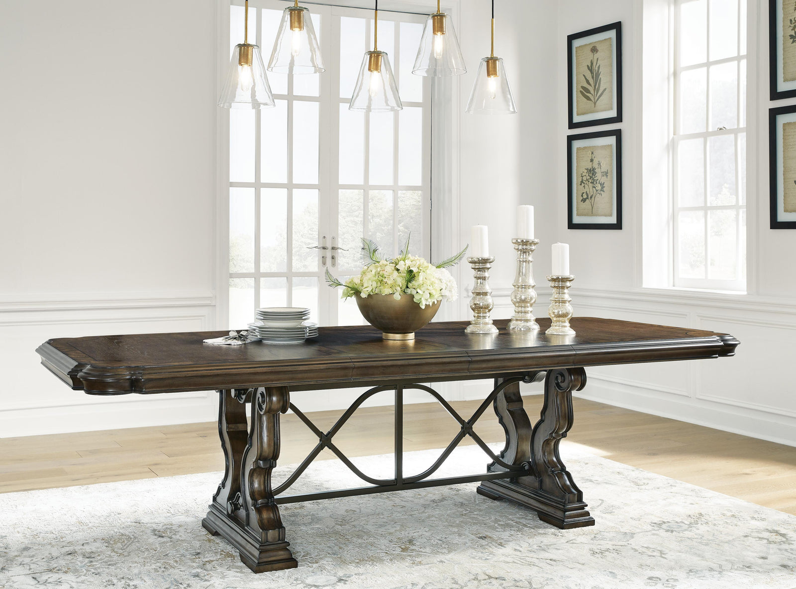 Maylee Dining Extension Table - Dark Brown (2)