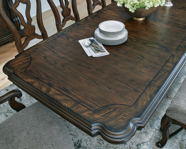 Maylee Dining Extension Table - Dark Brown (8)