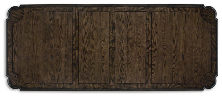 Maylee Dining Extension Table - Dark Brown (6)
