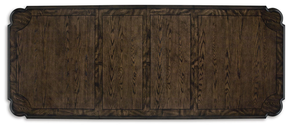 Maylee Dining Extension Table - Dark Brown (6)