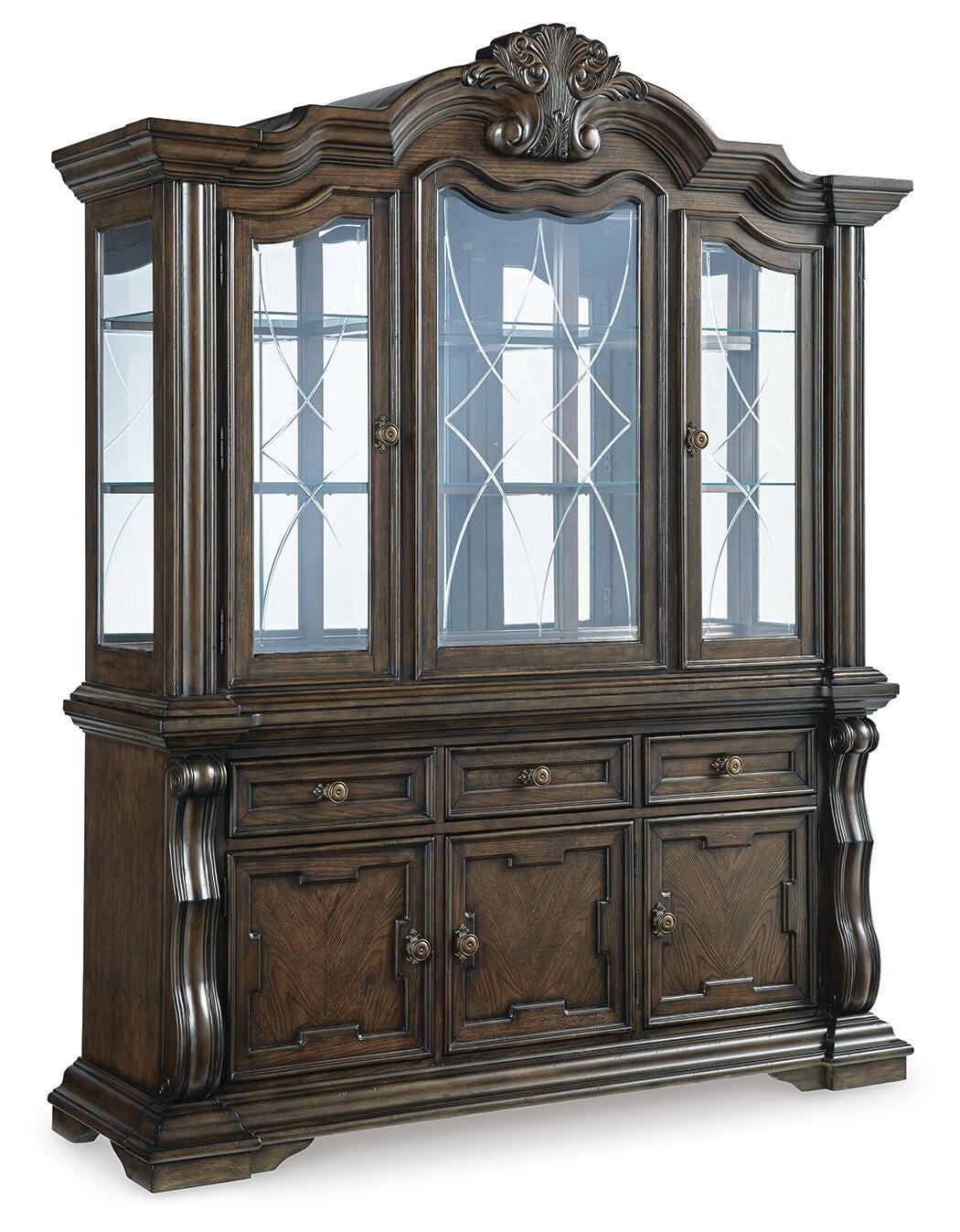 Maylee Dining Buffet and Hutch - Dark Brown (1)