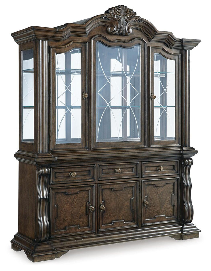 Maylee Dining Buffet and Hutch - Dark Brown (1)