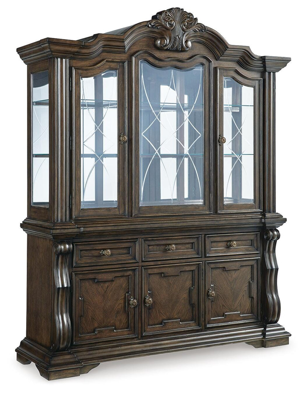 Maylee Dining Buffet and Hutch - Dark Brown (1)