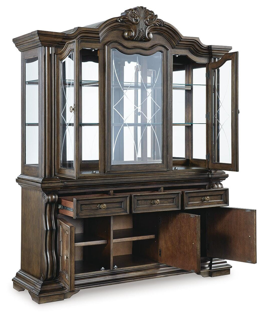 Maylee Dining Buffet and Hutch - Dark Brown (3)