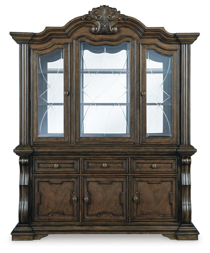 Maylee Dining Buffet and Hutch - Dark Brown (4)