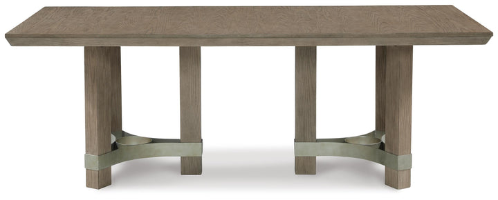 Chrestner Dining Table and 6 Chairs - Gray (6)