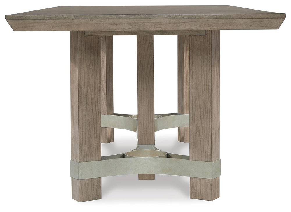Chrestner Dining Table and 6 Chairs - Gray (8)