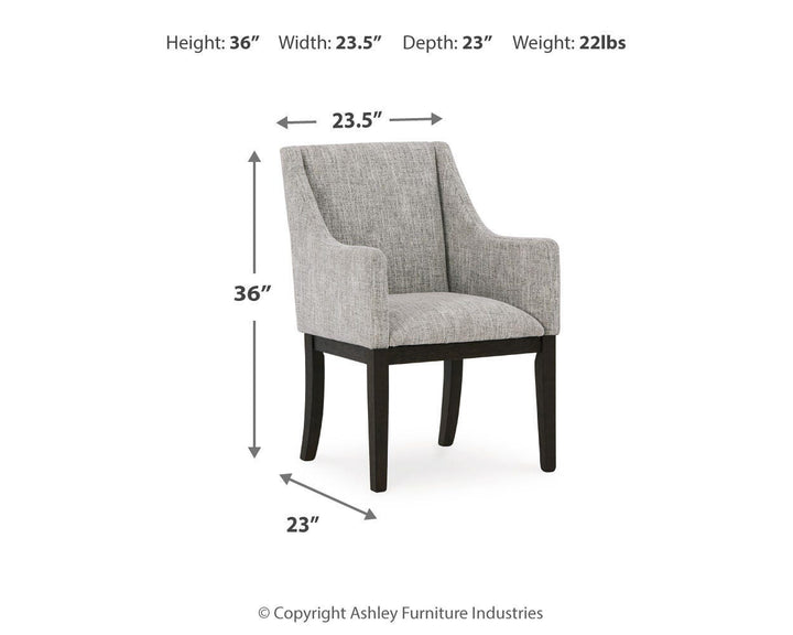 Burkhaus Dining Arm Chair - Dark Brown (7)