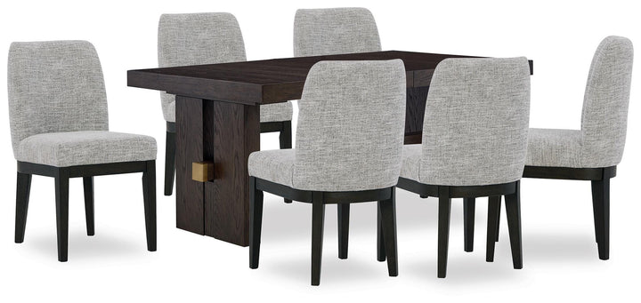 Burkhaus Dining Table and 6 Chairs - Dark Brown (1)