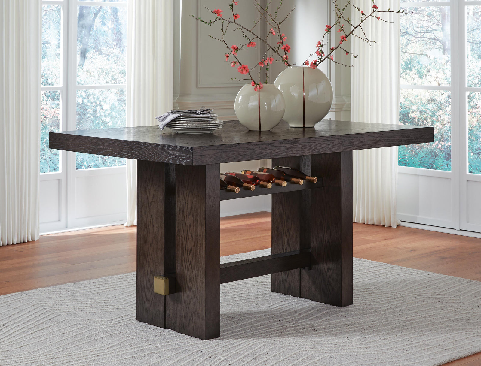 Burkhaus Counter Height Dining Table - Dark Brown (2)