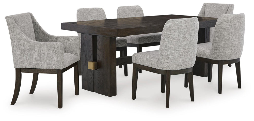 Burkhaus Dining Table and 6 Chairs - Dark Brown (1)