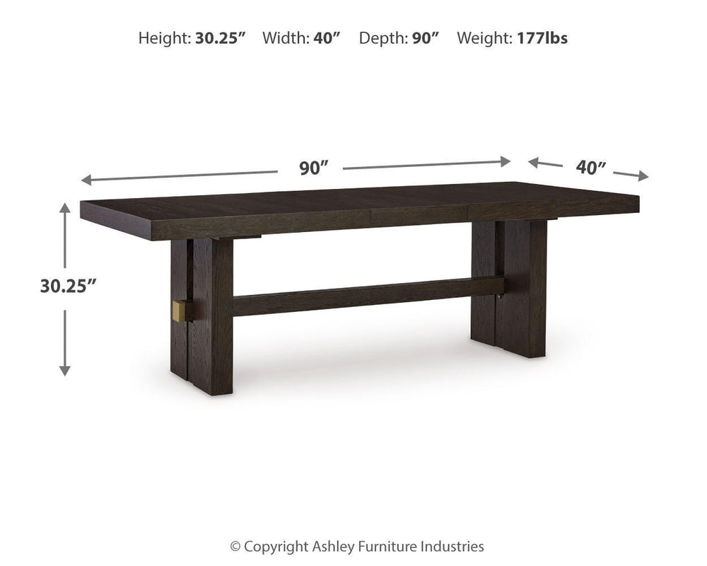 Burkhaus Dining Table and 6 Chairs - Dark Brown (15)