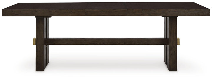 Burkhaus Dining Table and 6 Chairs - Dark Brown (6)