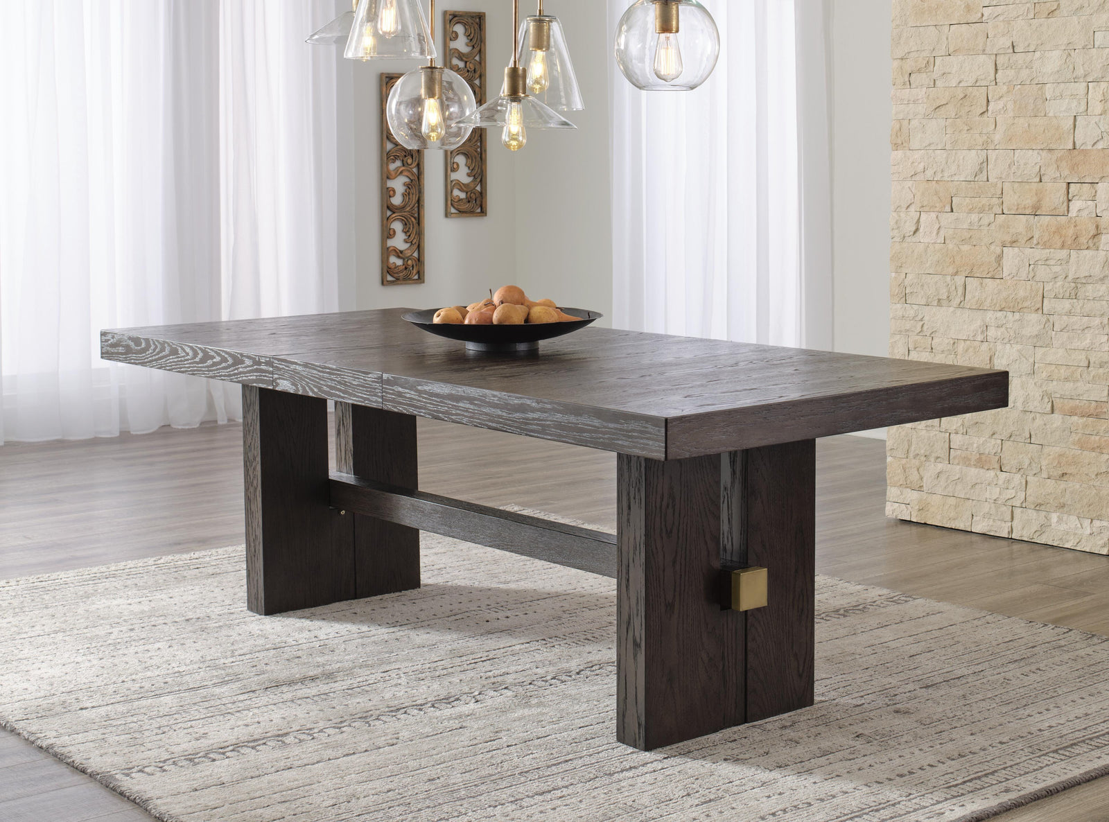 Burkhaus Dining Extension Table - Dark Brown (2)
