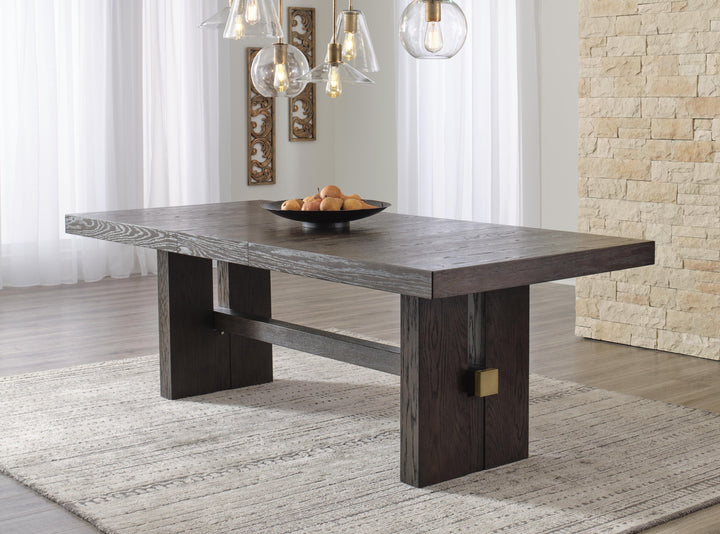 Burkhaus Dining Table and 6 Chairs - Dark Brown (18)