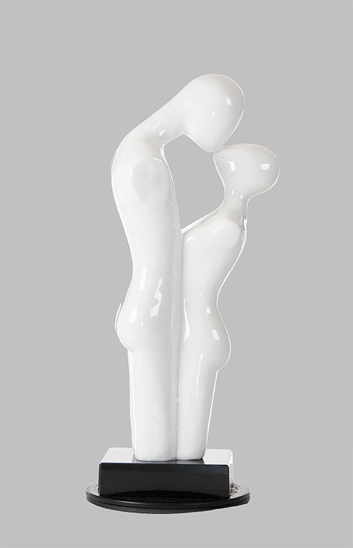 Love - Modern White Polyresin Sculpture