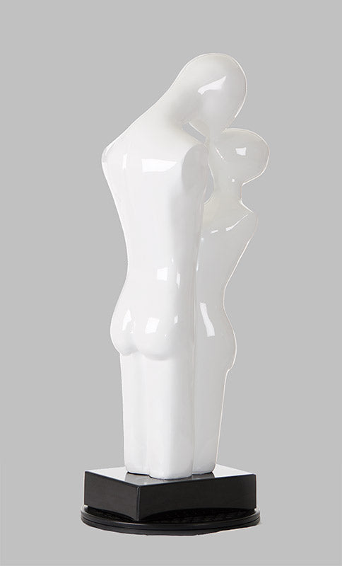 Love - Modern White Polyresin Sculpture