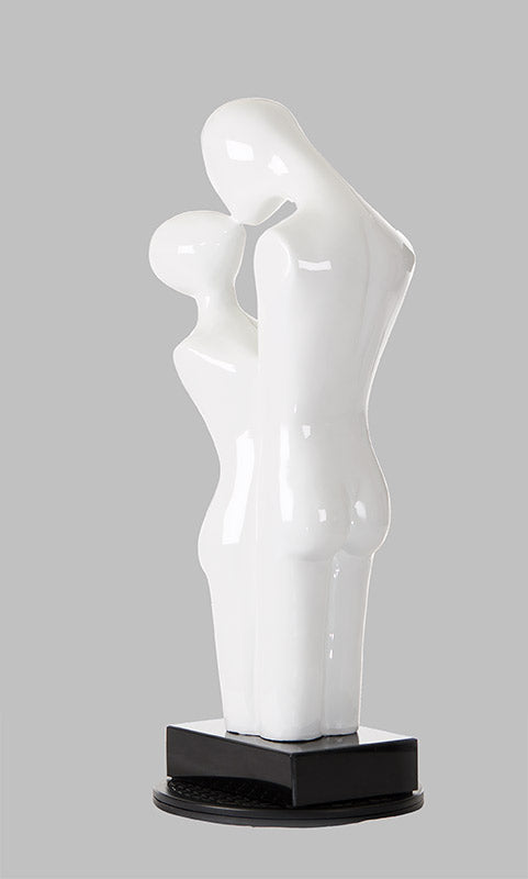 Love - Modern White Polyresin Sculpture