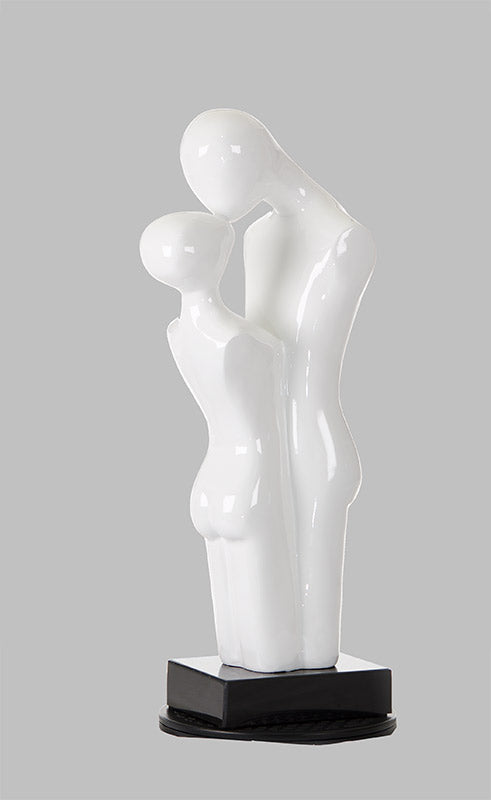 Love - Modern White Polyresin Sculpture