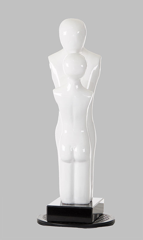 Love - Modern White Polyresin Sculpture