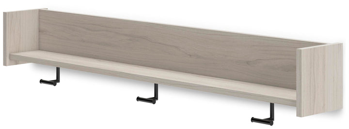 Socalle Wall Mounted Coat Rack with Shelf - Light Natural (4)