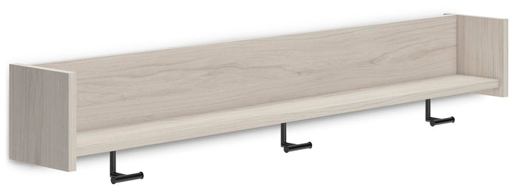 Socalle Wall Mounted Coat Rack with Shelf - Light Natural (1)