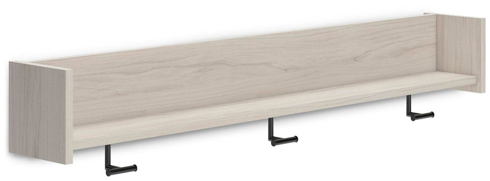 Socalle Wall Mounted Coat Rack with Shelf - Light Natural (1)