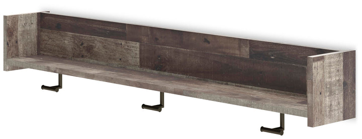Neilsville Wall Mounted Coat Rack with Shelf - Multi Gray (3)