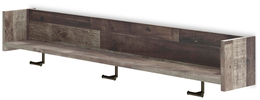 Neilsville Wall Mounted Coat Rack with Shelf - Multi Gray (3)