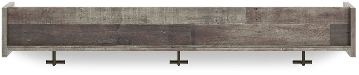 Neilsville Wall Mounted Coat Rack with Shelf - Multi Gray (4)