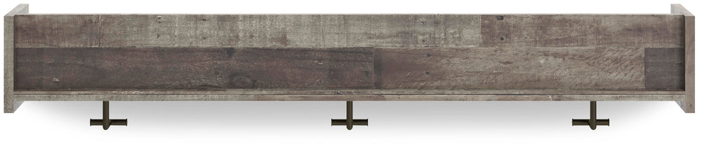 Neilsville Wall Mounted Coat Rack with Shelf - Multi Gray (4)