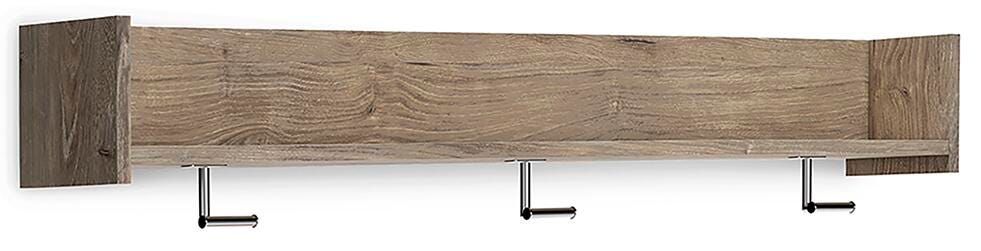 Oliah Wall Mounted Coat Rack with Shelf - Natural (1)