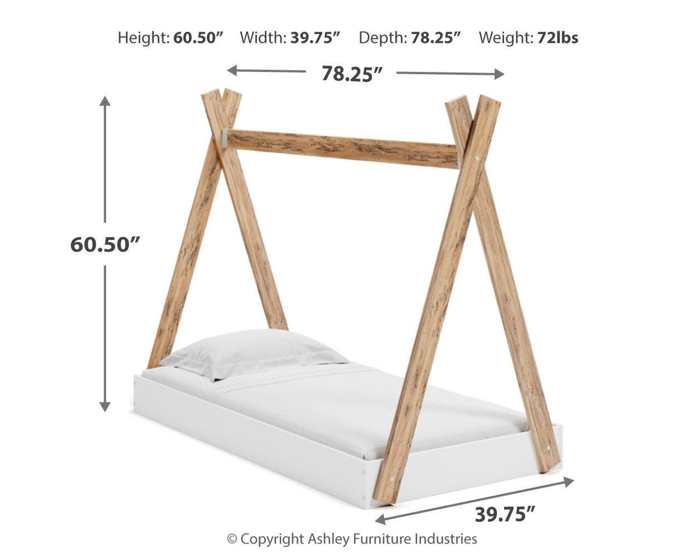 Piperton Twin Tent Complete Bed in Box - White (8)