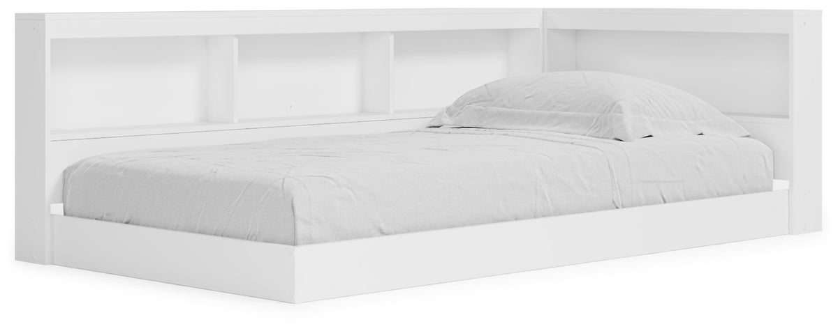 Piperton Twin Bookcase Storage Bed - White (1)