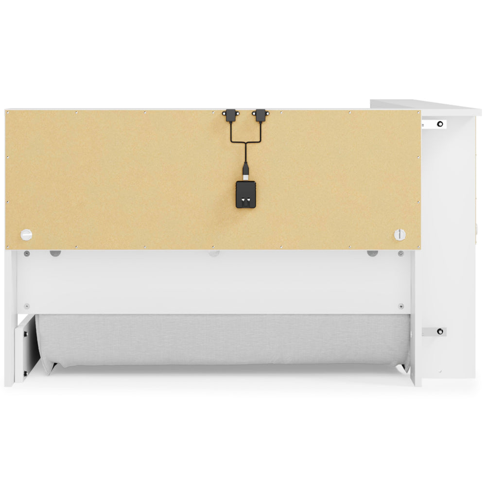 Piperton Twin Bookcase Storage Bed - White (7)