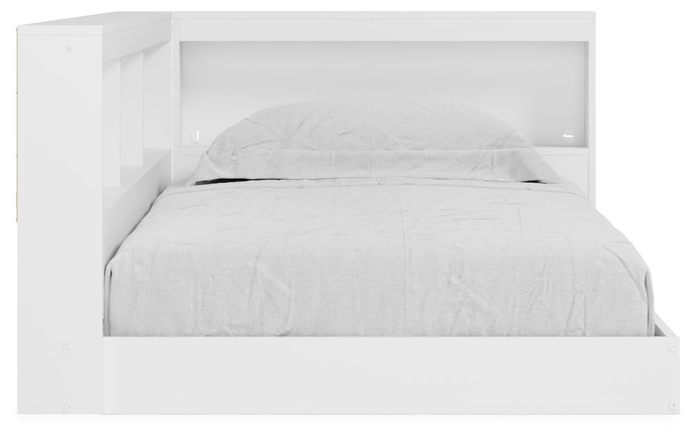 Piperton Twin Bookcase Storage Bed - White (4)