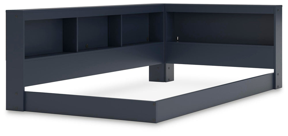 Simmenfort Twin Bookcase Storage Bed - Blue (3)