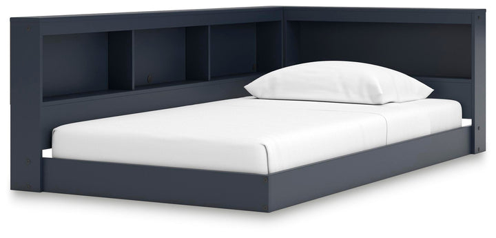 Simmenfort Twin Bookcase Storage Bed - Blue (1)