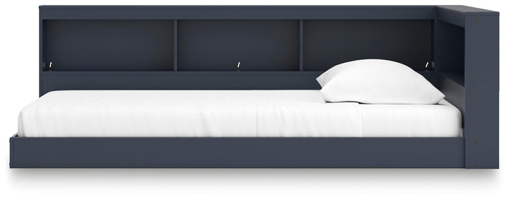 Simmenfort Twin Bookcase Storage Bed - Blue (7)