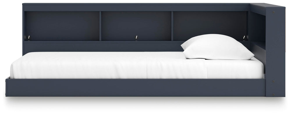 Simmenfort Twin Bookcase Storage Bed - Blue (7)
