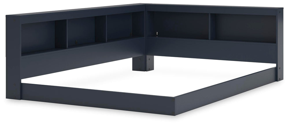 Simmenfort Full Bookcase Storage Bed - Blue (3)