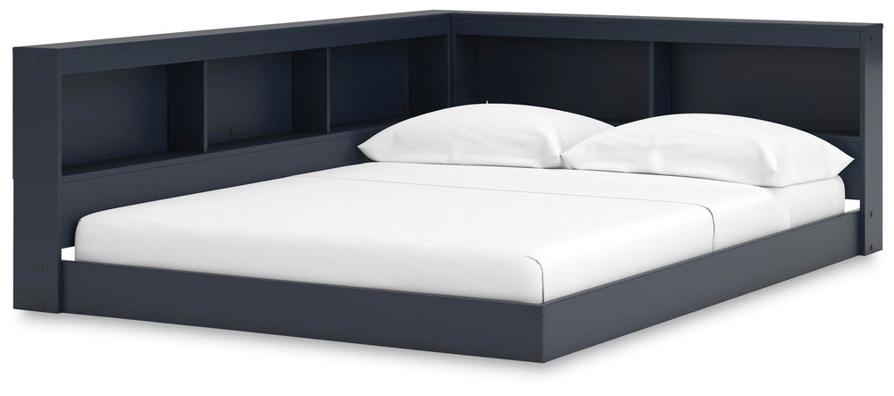 Simmenfort Full Bookcase Storage Bed - Blue (1)