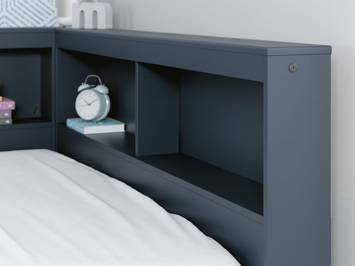 Simmenfort Full Bookcase Storage Bed - Blue (9)