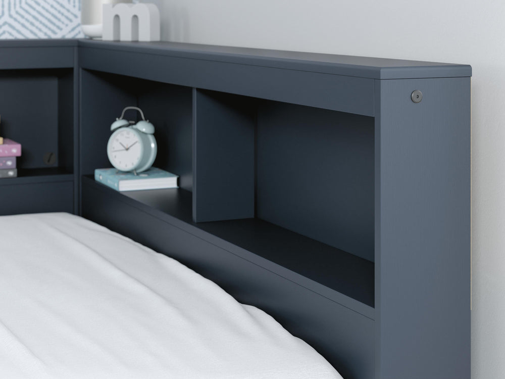 Simmenfort Full Bookcase Storage Bed - Blue (9)