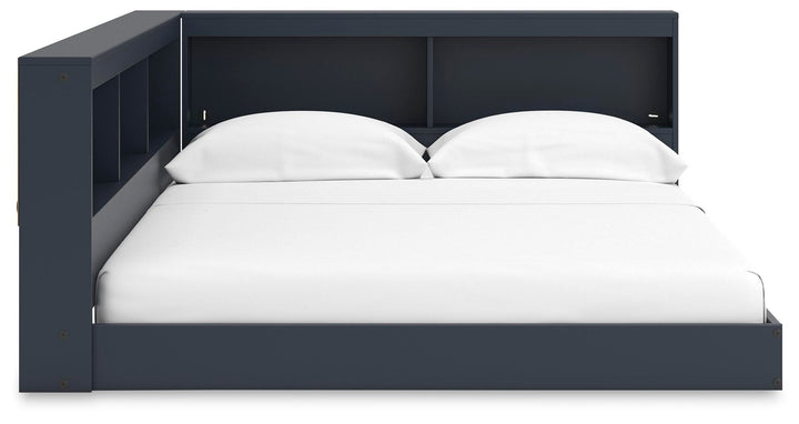 Simmenfort Full Bookcase Storage Bed - Blue (5)